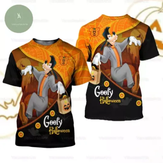 Halloween Goofy Pumpkin 3D T-SHIRT US Size All Over Print Best Price Dad Gift