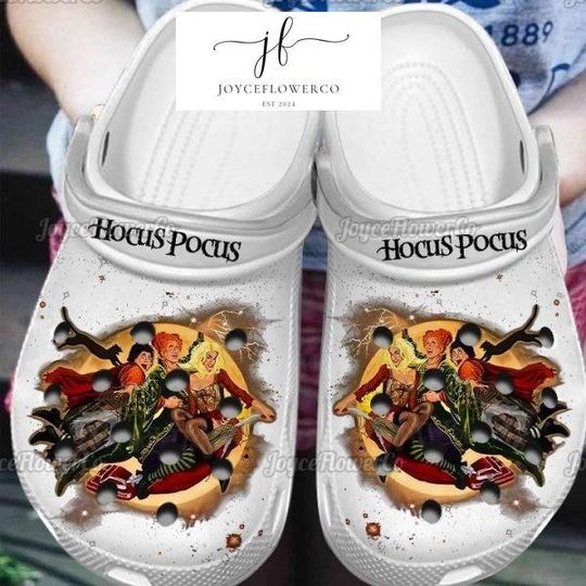 Halloween Hocus Pocus Clogs, Disney Witches Women Shoes, Sanderson Sisters Shoes, Just A Bunch Of Hocus Pocus, Halloween Gift