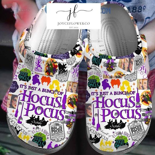 Halloween Hocus Pocus Clogs, Disney Witches Women Shoes, Sanderson Sisters Shoes, Just A Bunch Of Hocus Pocus, Disney Witches Shoes
