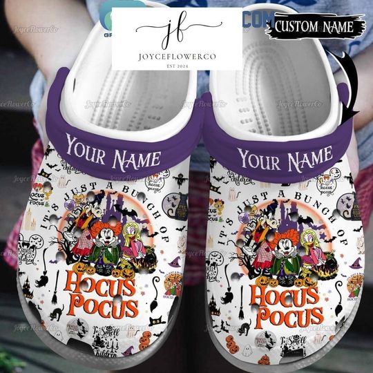 Halloween Hocus Pocus Clogs, Minnie Daisy Duck Women Shoes, Sanderson Sisters Shoes, Just A Bunch Of Hocus Pocus, Disney Witches Shoes