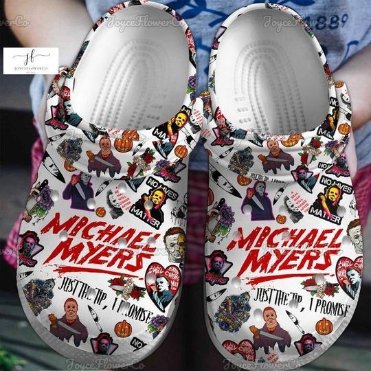 Halloween Michael Myers Casual Clogs, Michael Myers Sandals, Michael Myers Summer Shoes, Michael Myers Casual Shoes, Horror Movie Shoes