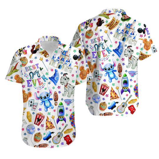 Disney Best Day Ever Hawaiian Shirt, Disney Castle Hawaiian Shirt