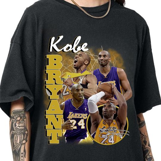 Kobe Bryant 90s Vintage Bootleg Style Basketball T-Shirt | Kobe Bryant 90S Vintage Bootleg | Basketball Lover Gift