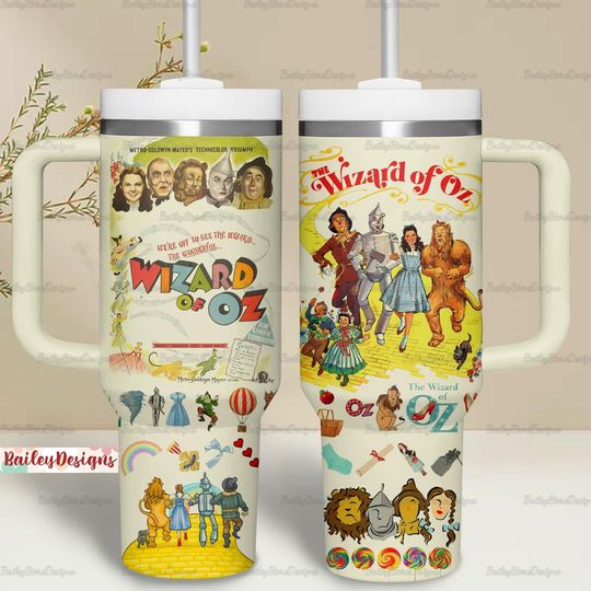 Wicked Witch Tumbler 40oz, Personalized Wicked Witch Tumbler Cup, Horror Halloween Coffee Tumbler, The Wizard Of Oz Drink Tumbler