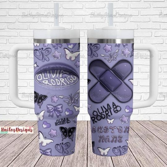 Olivia Rodrigo 40oz Tumbler, Custom Guts World Tour Tumbler, Olivia Guts Tour Tumbler Cups, Olivia Concert Tumbler, Halloween Gift