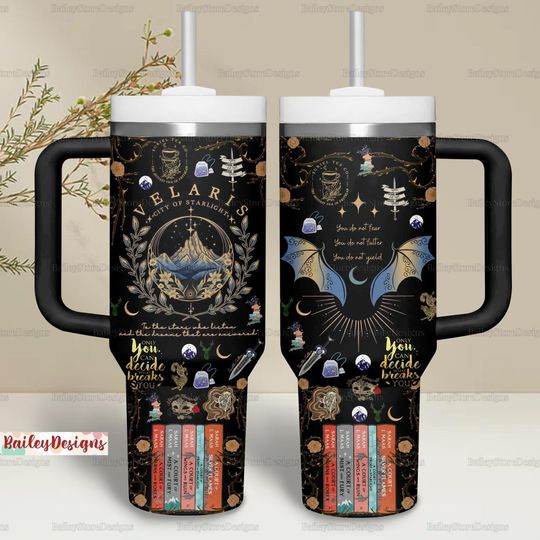 Velaris Tumbler 40oz, Acotar Merch Tumbler 40oz, City Of Starlight Tumbler, Sarah J Maas Tumbler, Book Lover Halloween Tumbler