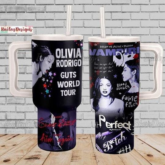 Olivia Rodrigo Tumbler 40oz, Olivia Guts Tour Tumbler Cup, Olivia Stainless Tumbler, Guts Tour 2024 Insulated Tumbler, Halloween Gift