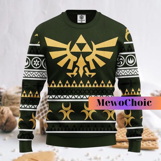 Legend Of Zelda Ugly Sweater, Zelda Christmas Sweater, Game Lovers 3D Sweater, Korok Xmas Sweater, Gift For Gamers, Christmas Sweater