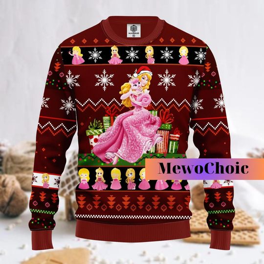 Christmas Princess Aurora Sweater, Sleeping Beauty Sweater, Holiday Sweater, Christmas Princess Shirt, Ugly Sweater Shirt