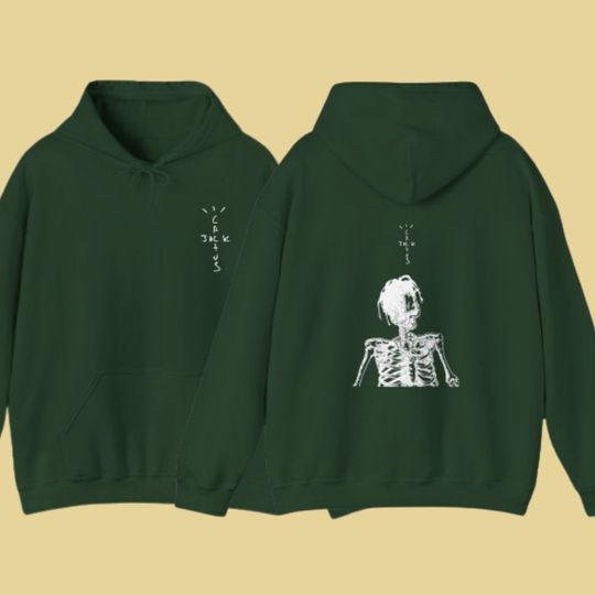 Cactus Jack Logo Hoodie, Travis Cactus Jack Hoodie, Two Sided Cactus Jack Hoodie, Two Sided Travis Hoodie, Unisex Hoodie