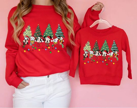 Mommy And Me Christmas Sweatshirt, Matching Mama And Mini Christmas Sweaters, Holiday Christmas Tree Sweaters, Christmas Set, Christmas Gift