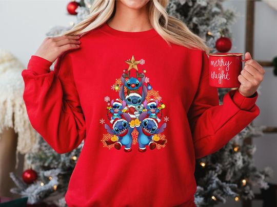 Stitch Christmas Sweatshirt, Disney Christmas Shirt, Stitch Shirt, Disney Shirt, Disney Christmas Shirt, Retro Stitch Christmas Shirt