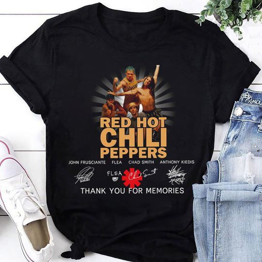 Red Hot Chili Peppers Band Signatures T-Shirt, Red Hot Chili Peppers 2024 Tour T-Shirt, RHCP Rock Band Shirt, RHCP Fan Gift Shirt, RHCP Tee