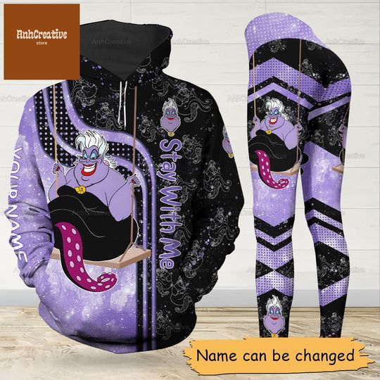 Ursula Hoodie And Leggings, Custom Disney Villains Hoodie, Disney Witch Hoodie, Bad Witch Villains Leggings, Ursula Gifts For Her Women