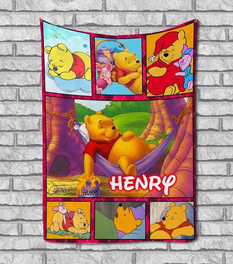 Disney Winnie The Pooh Fleece Blanket, Pooh Eeyore Tigger Piglet Fleece Blanket