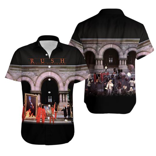 Rock Band Rush Moving Pictures Hawaiian Shirt, Button Down