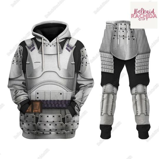 Halloween Captain Phasma Costume Hoodie, The Force Awakens, Stormtrooper Jogger, Star Wars 3D Costume Shirt, Mens Disney Costume
