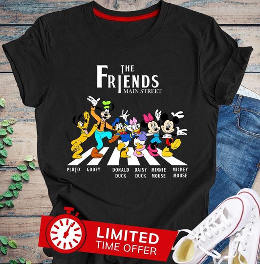 Disney Mickey Friend Walking Abbey Road Shirt For Beatle Fan, Main Street Shirt, Mickey Mouse Shirt, Disneyworld Trip Shirt For Men Women