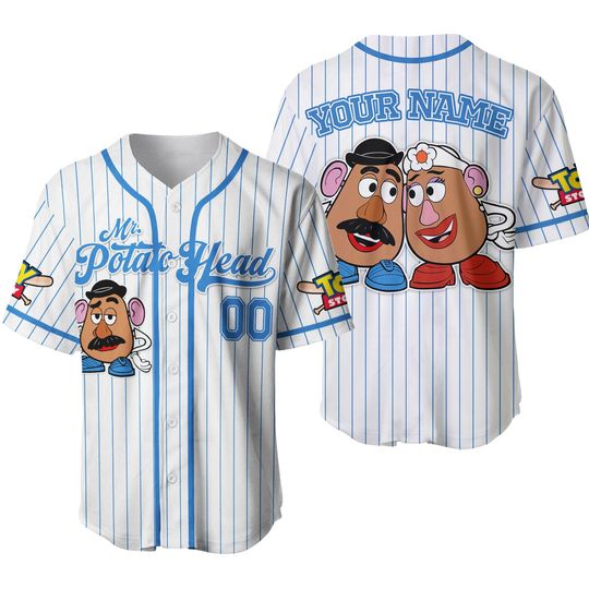 Custom Disney Toy Story Mr Potato Head Baseball Jersey