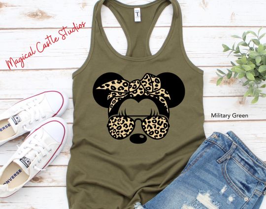 Disney Racerback Tank, Minnie Mouse Tank, Magic Kingdom Tank, Disney Tank Tops, Animal Kingdom Tank