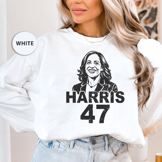 Comfort Colors Long Sleeve for Kamala Harris Supporters - Unique "HARRIS 47" Design - A Statement in Every Season