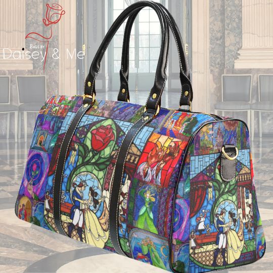Belle Bag  Beauty and the Beast Travel Bag  Beauty and the Beast Christmas  Belle and the Beast Birthday  Beauty and Beast Crossbody Bag