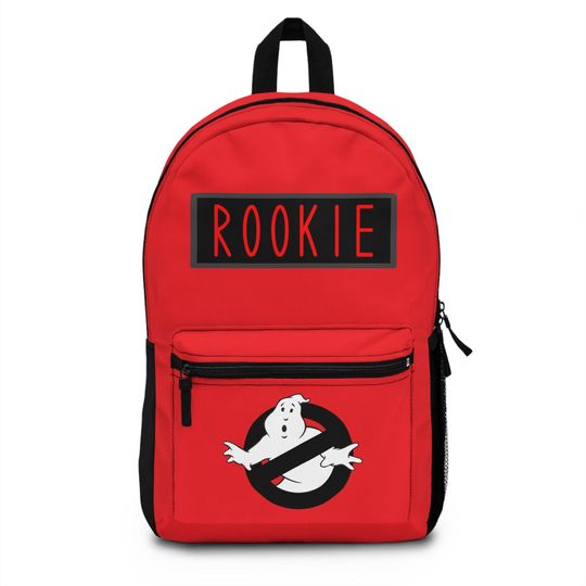 Ghostbusters Red & Black Logo Personalized Backpack, Custom Name Bag, School Backpack, Kids Bag, Ghostbusters Fan Gift