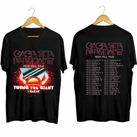 Cage the Elephant - Neon Pill Tour 2024 Shirt, Cage the Elephant 2024 Tour Shirt, Cage the Elephant Fan Shirt, Neon Pill 2024 Concert Shirt