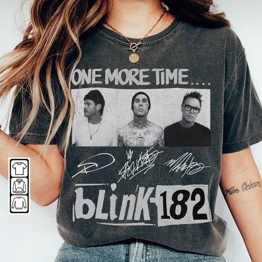 B182 One More Time 90s Music Shirt, Bootleg Boy Band Vintage 90s Y2K Shirt, 2024 Tour Pierce The Veil