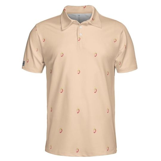 Orange red strawberry golf polo shirt unisex