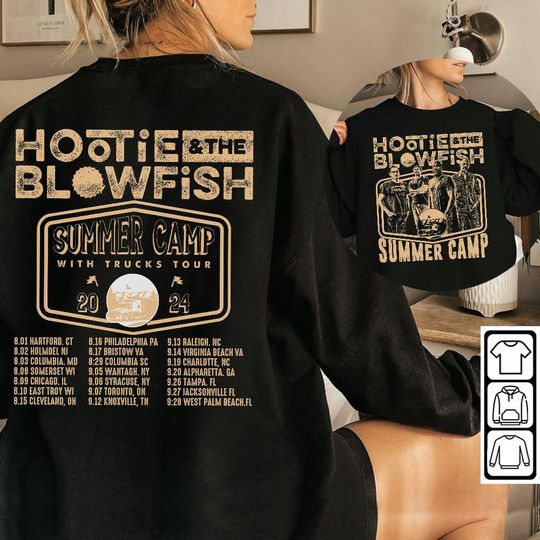 BlvckStyle New Hootie And The Blowfish Shirt, Summer Camp With Trucks Tour Concert 2024 Gift 2 Side Unisex Shirt