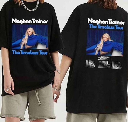 2Side Meghan Trainor The Timeless Tour 2024 Shirt, Meghan Trainor 2024 Concert Shirt 2 Side Unisex Shirt, Meghan Trainor Merch