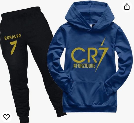 Cristiano Ronaldo CR7 Hoodie Joggers Sets, Football Lover Gift, Soccer Merch, Gift For Father, For Him