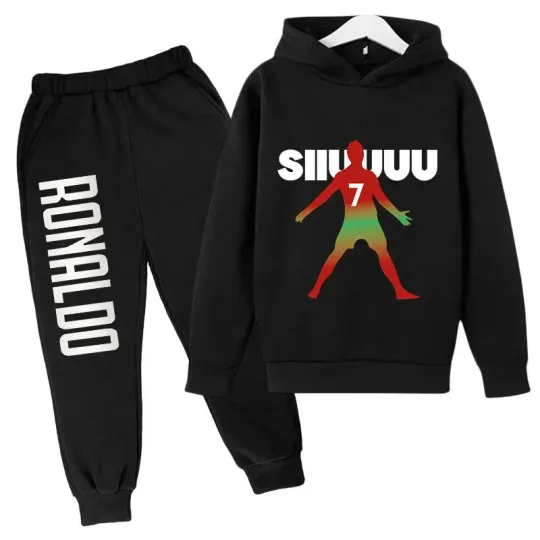 Cristiano Ronaldo CR7 Hoodie Joggers Sets, Football Lover Gift, Soccer Merch, Gift For Father, For Him