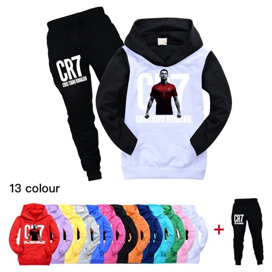Cristiano Ronaldo CR7 Hoodie Joggers Sets, Football Lover Gift, Soccer Merch, Gift For Father, For Him