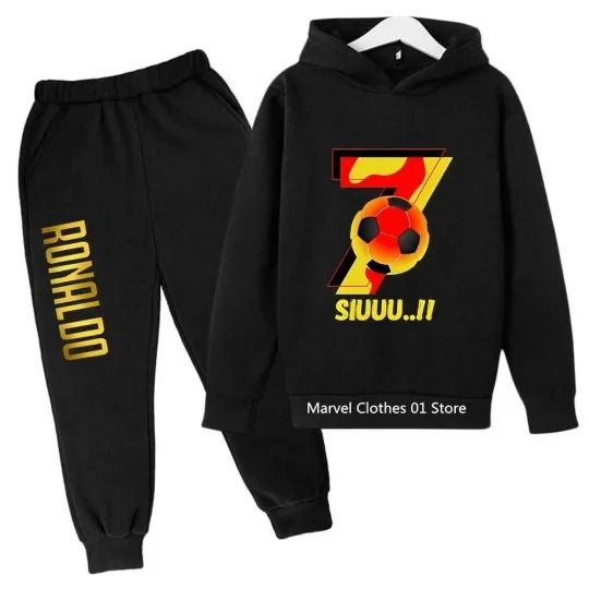 Cristiano Ronaldo CR7 Hoodie Joggers Sets, Football Lover Gift, Soccer Merch, Gift For Father, For Him