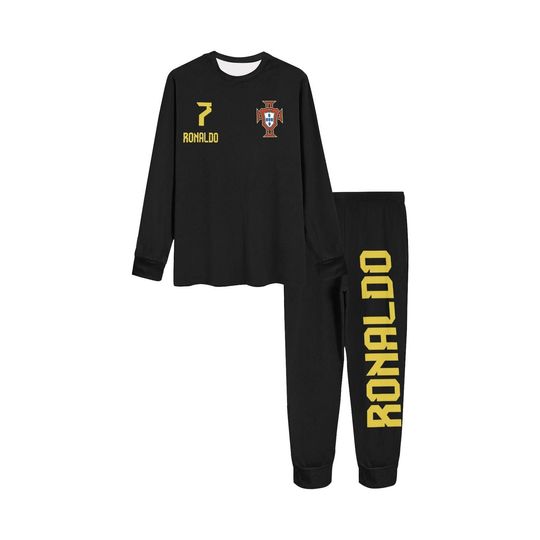 CR7 Cristiano Ronaldo Raglan Pajamas Sets, Soccer Pajamas, Football Gift