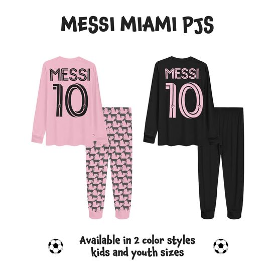 Lionel Messi 10 Raglan Pajamas Sets, Soccer Pajamas, Football Gift
