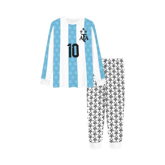Lionel Messi 10 Raglan Pajamas Sets, Soccer Pajamas, Football Gift