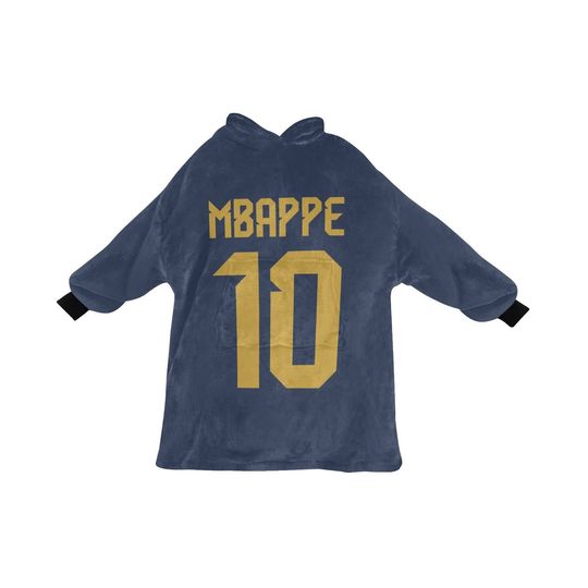 Mbappe France Blanket Hoodie, Soccer Blanket Hoodie, Football Merch