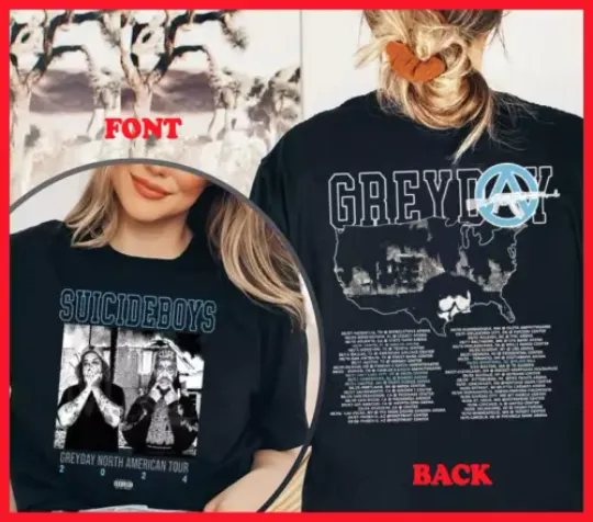 Suicideboys 2024 Concert T-Shirt Grey Day 2024 Concert Shirt