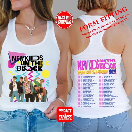 NKOT Block Vintage Tank Top , NK on The Block T-shirt, Classic Rock Concert Tee, NKOT Block 2024 Concert Tshirt, NK on The Block Shirt
