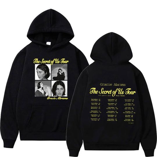 Gracie Abrams The Secret of Us Tour 2024 Graphic Hoodie Men Women Retro Fashion Pullover Oversized Hoodie  Aesthetic Clothing