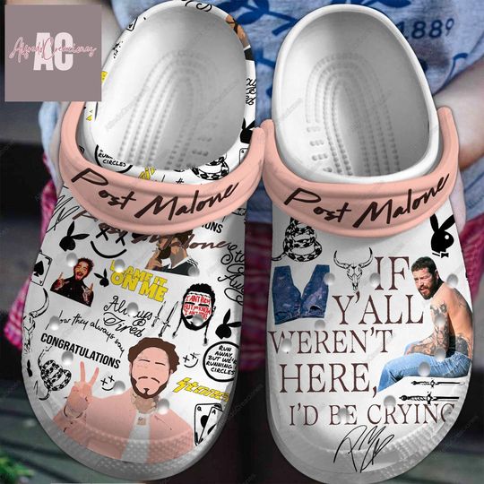 Post Malone Shoes, Post Malone Sandals, Posty Shoes, Post Malone Merch Shoes, Post Malone Tour Shoes, Post Malone Concert Summer Shoes