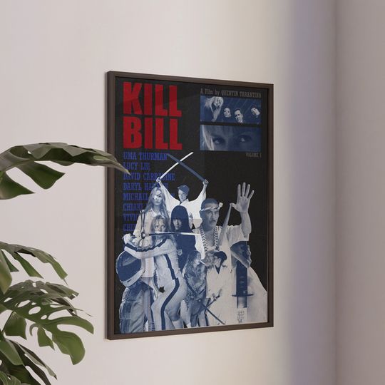 Kill Bill Movie Poster | Quentin Tarantino | Movie Print | Midcentury Art Print | High Quality