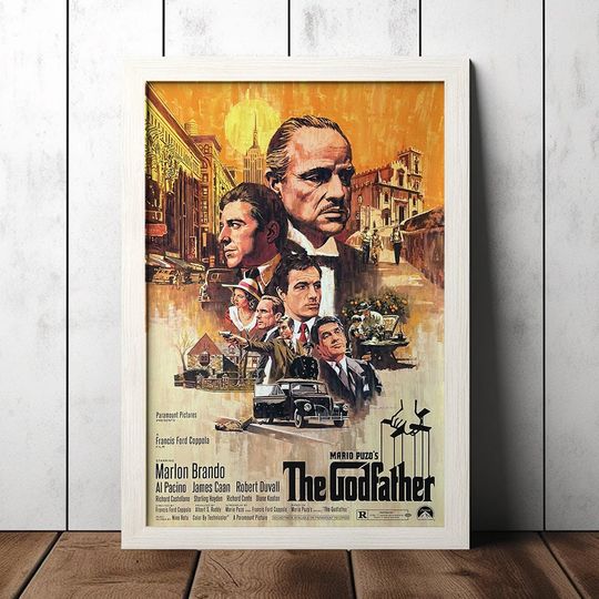 The Godfather 1972 Classic Vintage Movie Poster - Film Fan Collectibles - Retro Poster - Home Decor - Wall Art