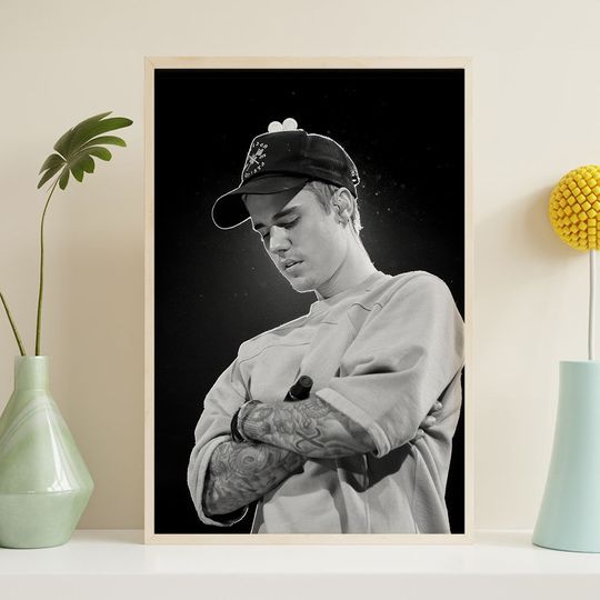 Justin Bieber singer Poster, HD Poster print, Vintage Poster, Art Collectibles, Home decor, Wall Art