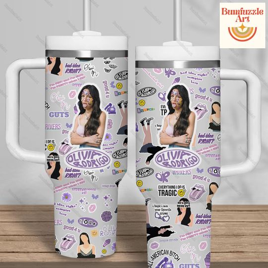 Olivia Rodrigo 40oz Tumbler, Olivia Rodrigo Tumbler Cup, Guts World Tour Tumbler, Guts Tour 2024 Tumbler, Stainless Steel Tumble