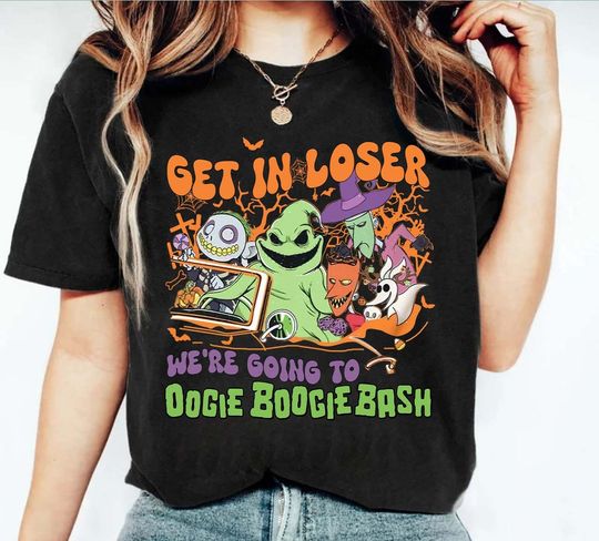 Retro Get in Loser We're going to Oogie Boogie Bash shirt, Disney Oogie Boogie Bash Halloween Party 2024 Shirt