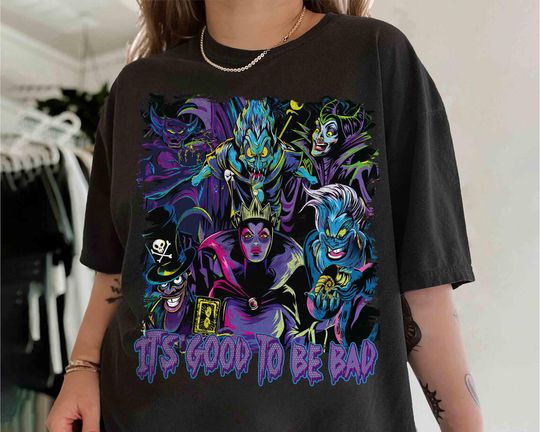 Retro Disney Villains It's Good To Be Bad T-shirt, Evil Queen